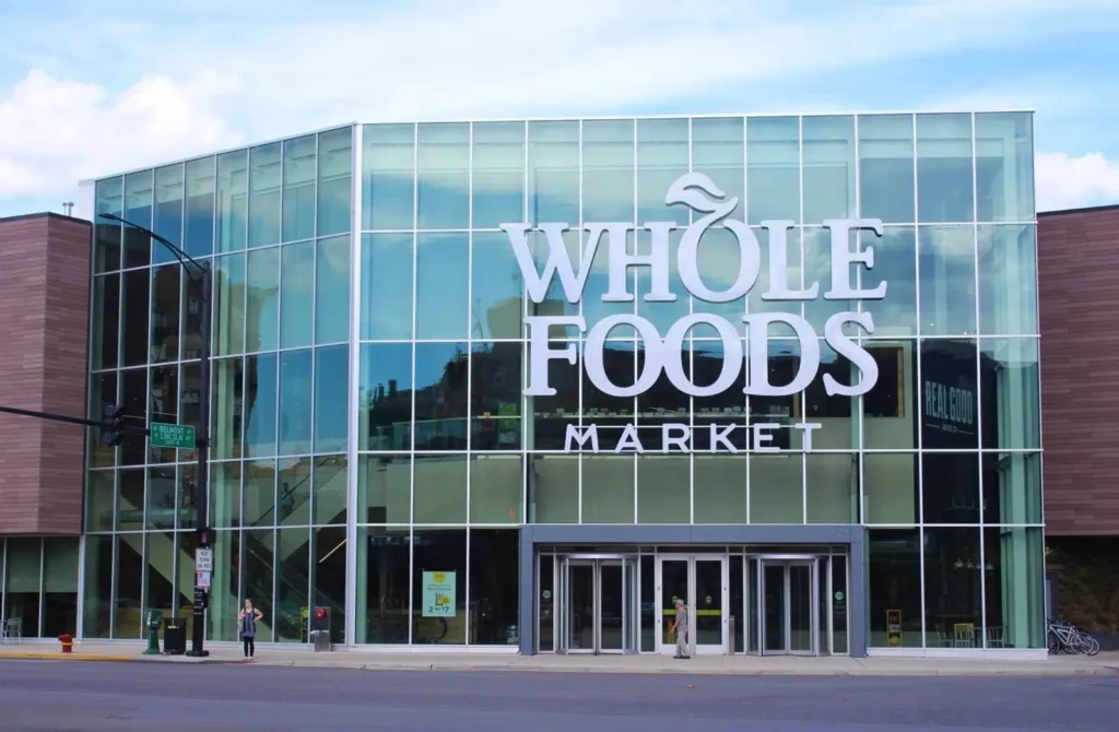 The modern Whole Foods Market in Lakeview, one of the safest neighborhoods in Chicago.