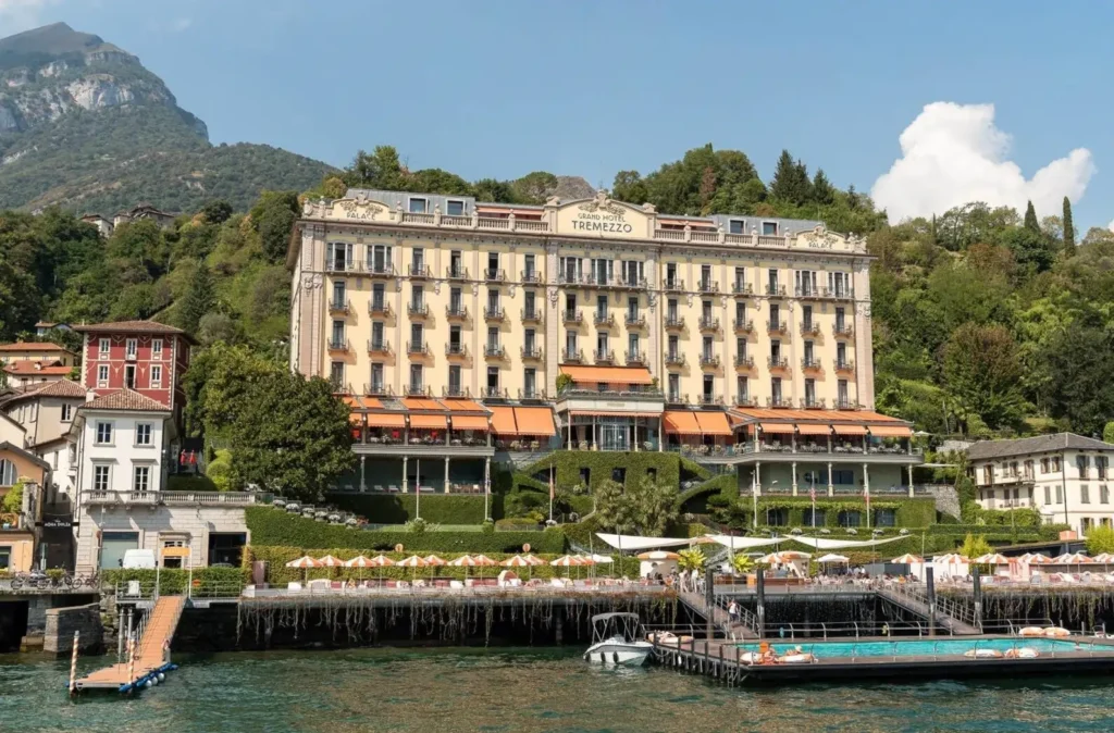 Grand Hotel Tremezzo Lake Como floating pool luxury suites romantic hotel with lakefront terraces